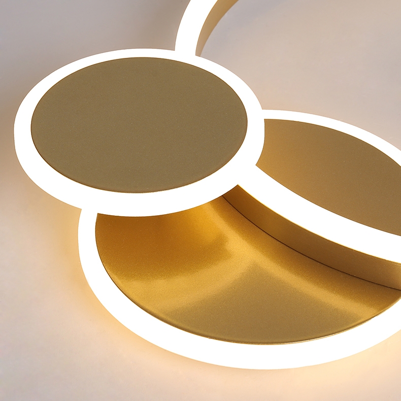 HMR - Flush Mount Light Round LED Light in Gold