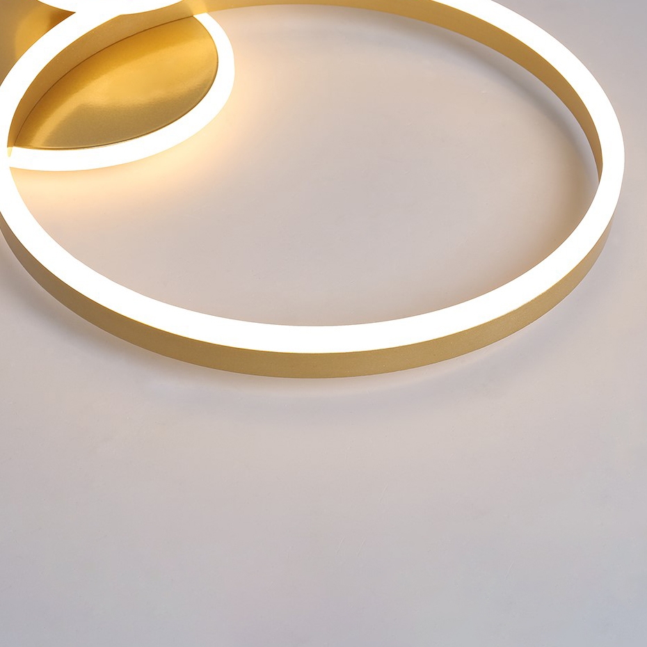 HMR - Flush Mount Light Round LED Light in Gold