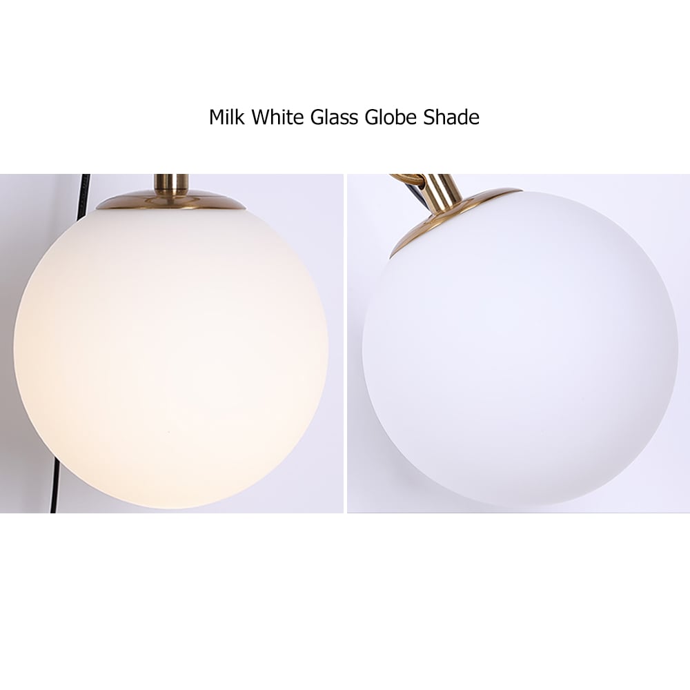 HMR - Globe Plug-in Wall Sconce in Brass