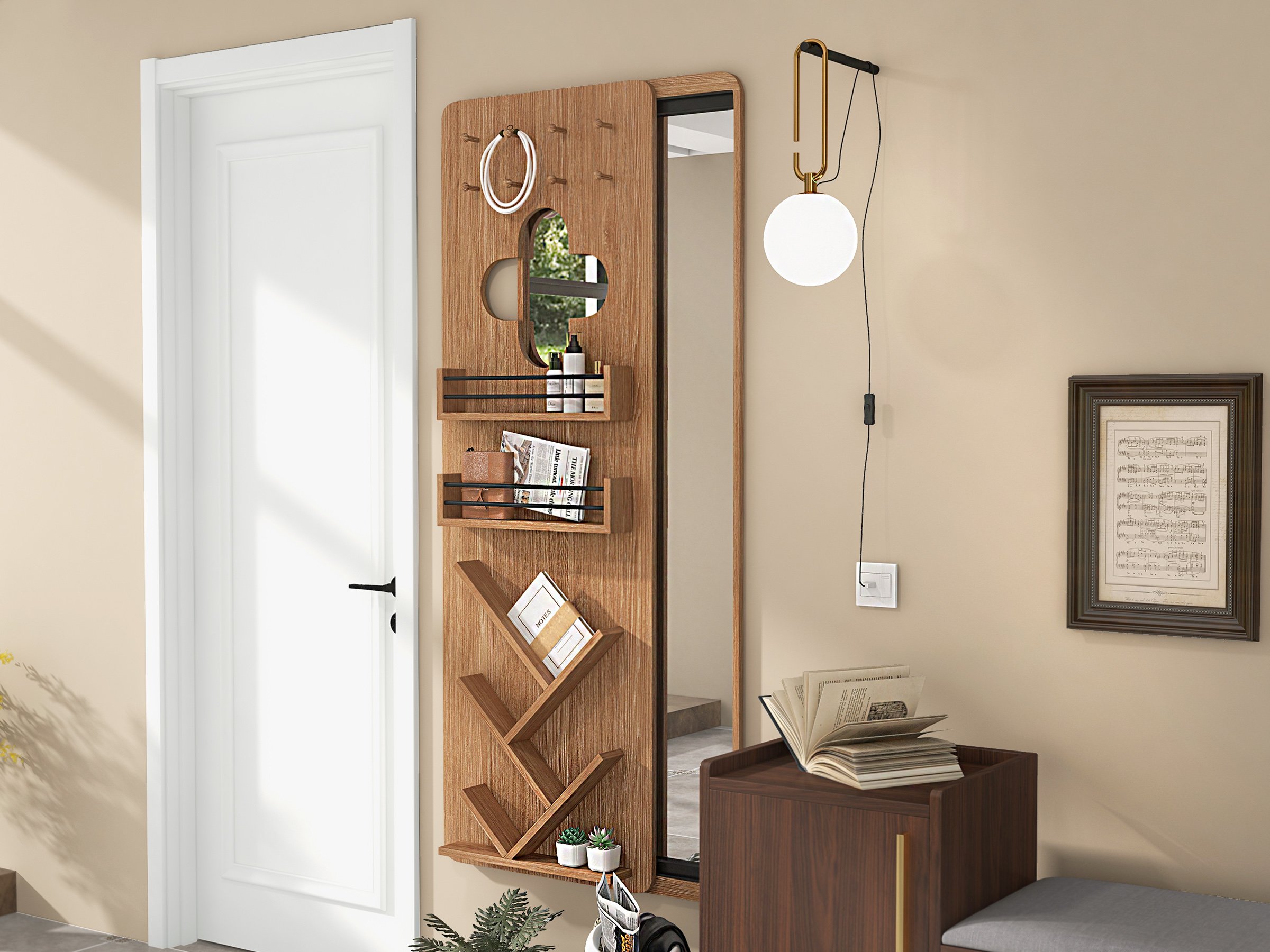 HMR - Globe Plug-in Wall Sconce in Brass