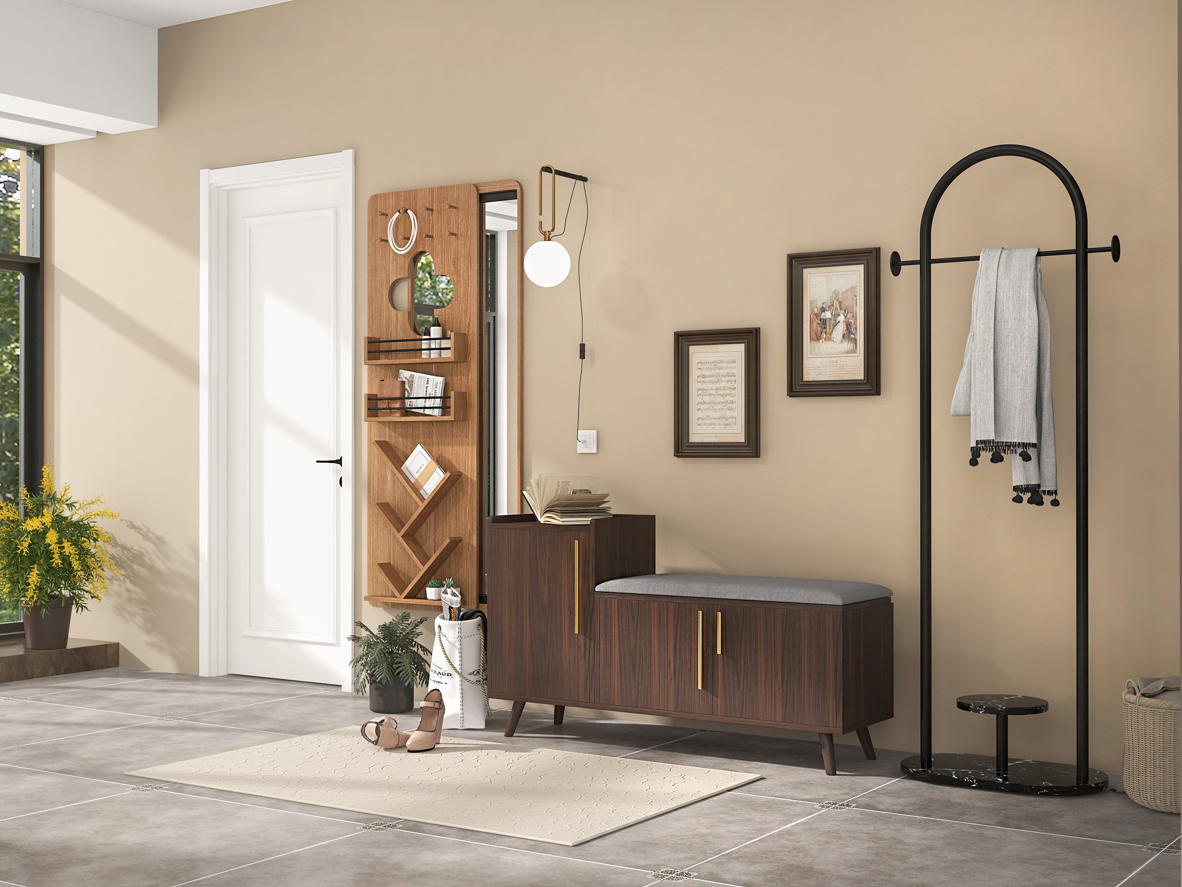 HMR - Globe Plug-in Wall Sconce in Brass