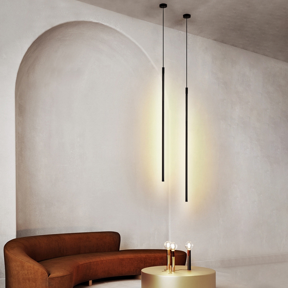 HMR - Mini Cylinder LED Pendant Single Light in Black