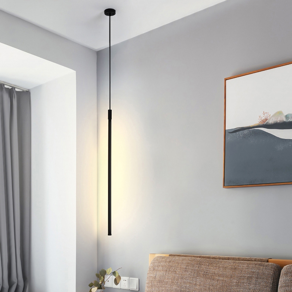 HMR - Mini Cylinder LED Pendant Single Light in Black