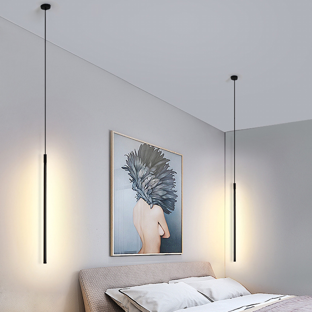 HMR - Mini Cylinder LED Pendant Single Light in Black