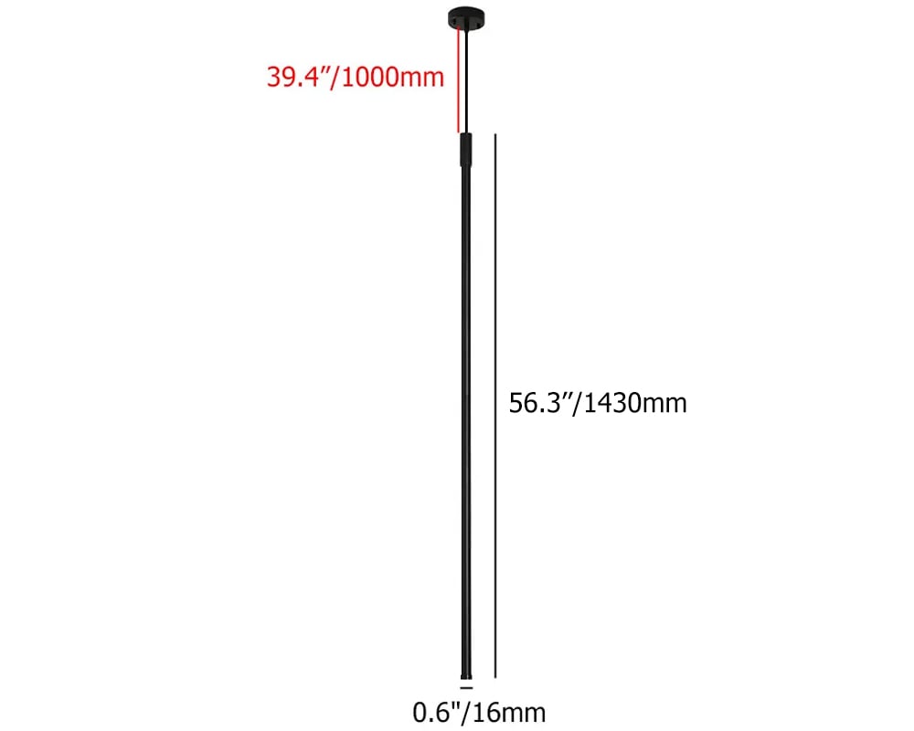 HMR - Mini Cylinder LED Pendant Single Light in Black