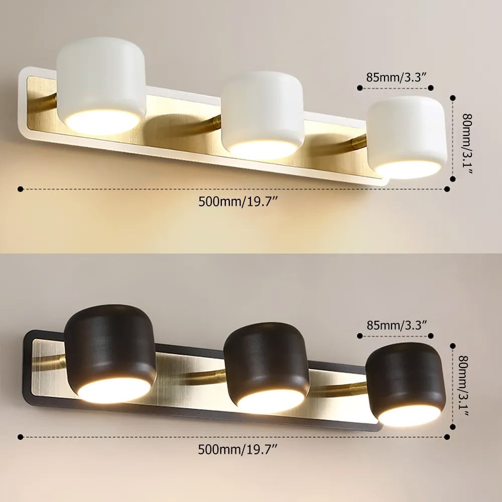 HMR - LED Adjustable Gold Light 3-Light Indoor in Black
