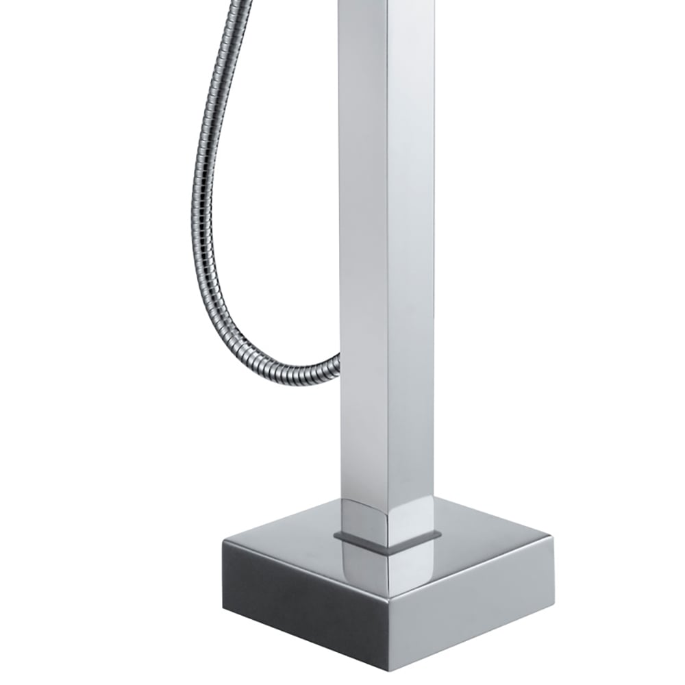 HMR - Dree Floor Mounted Faucet with Handheld Shower in Polished Chrome