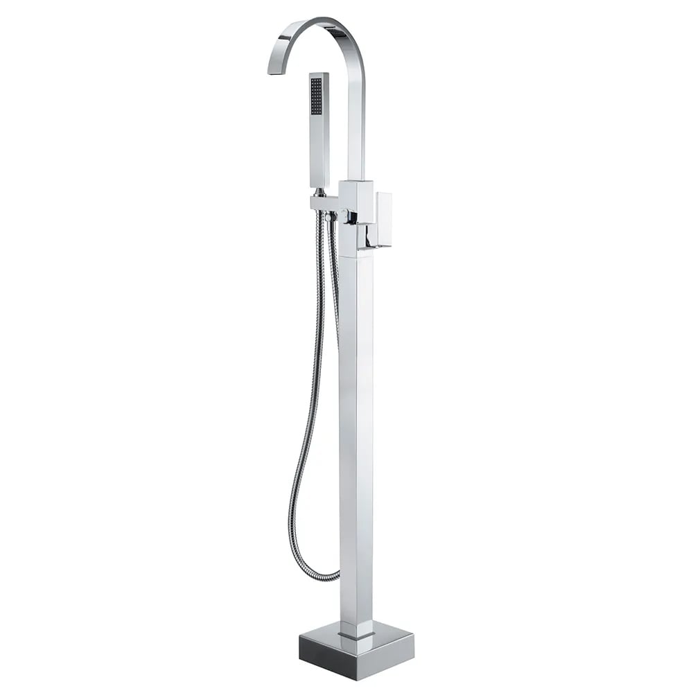 HMR - Dree Floor Mounted Faucet with Handheld Shower in Polished Chrome