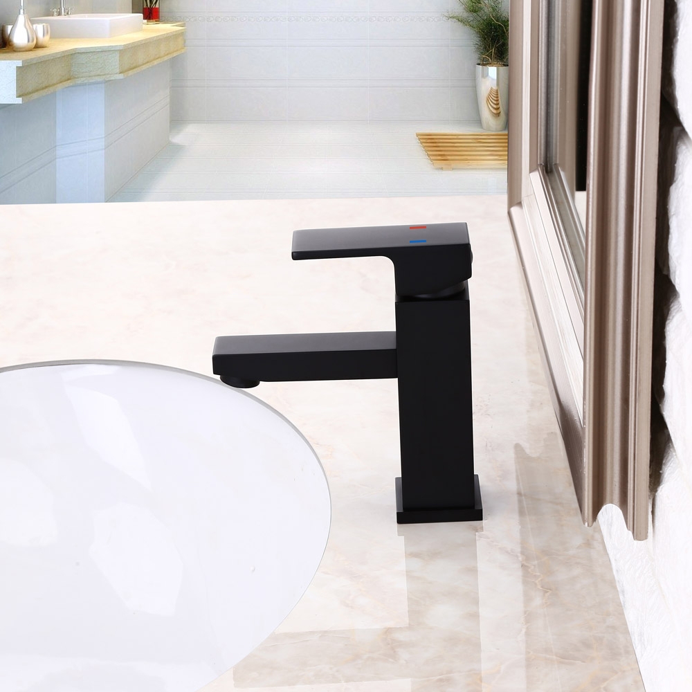 HMR - Dree Dree One Hole Sink Faucet in Matte Black, Brass