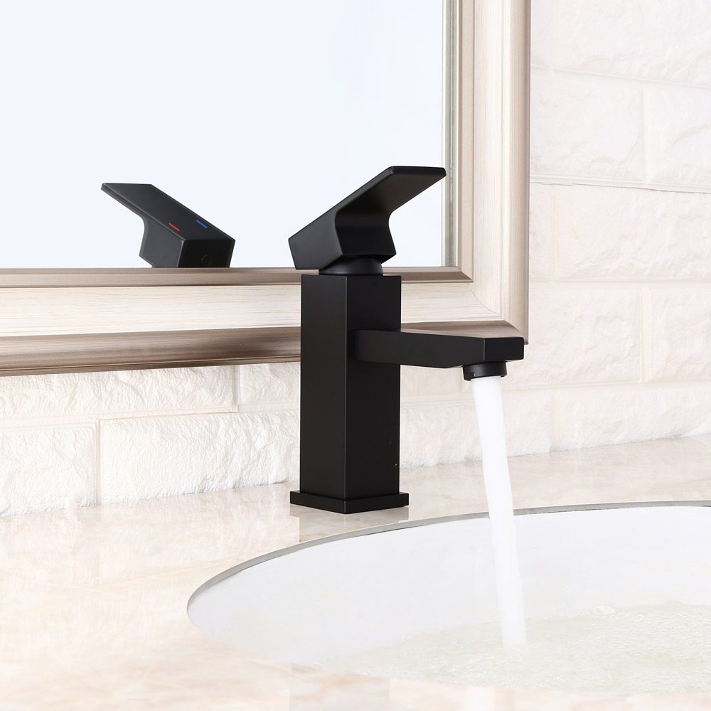 HMR - Dree Dree One Hole Sink Faucet in Matte Black, Brass