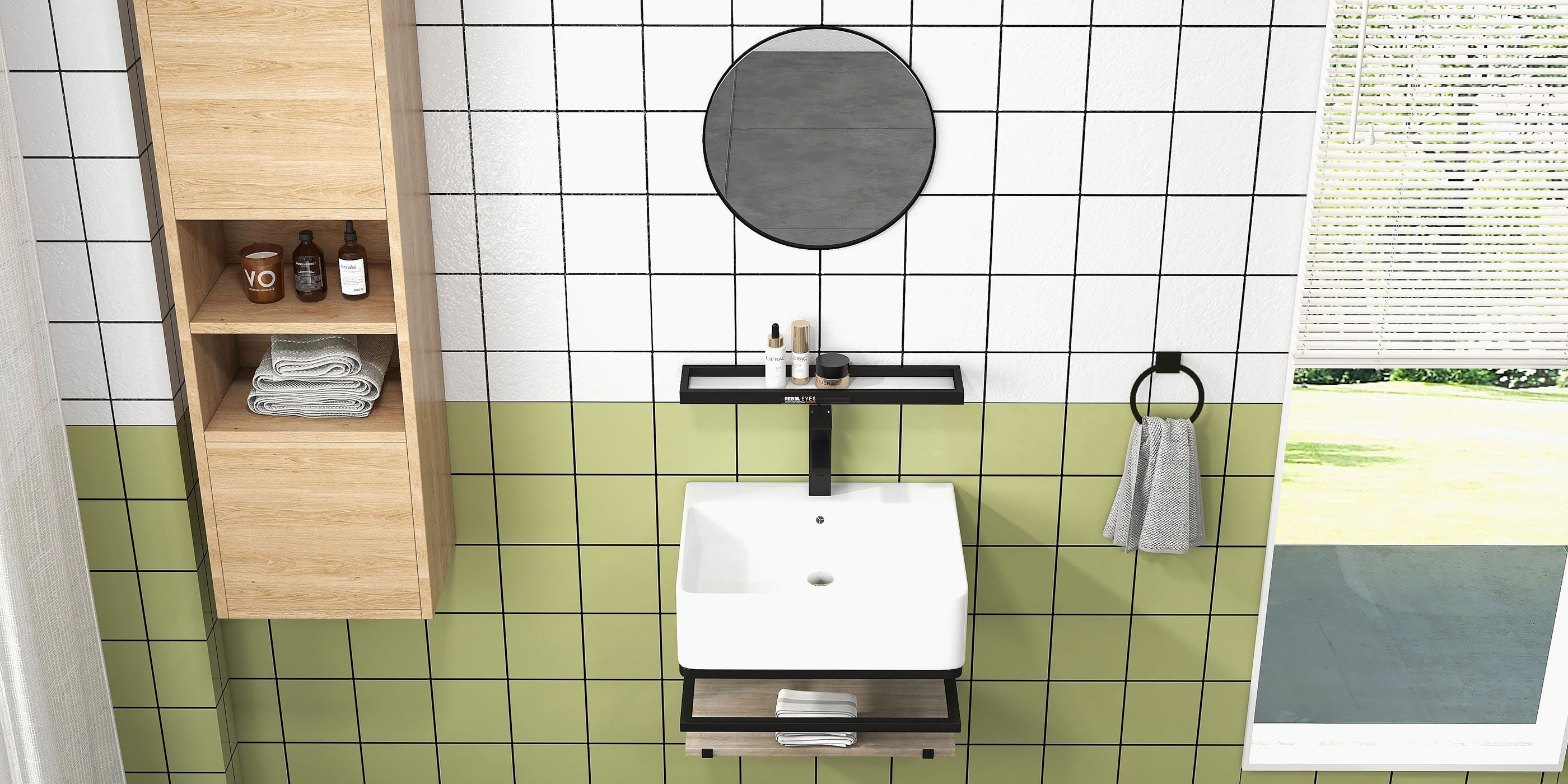 HMR - Dree Dree One Hole Sink Faucet in Matte Black, Brass