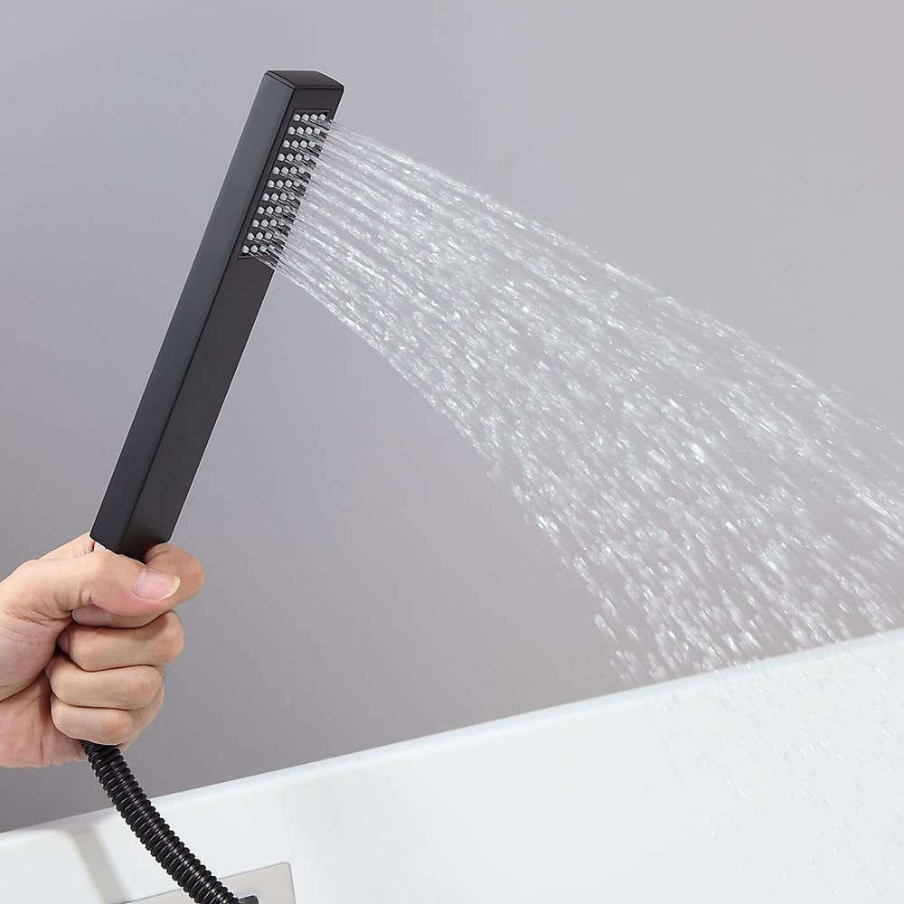 HMR - Dree Standing Faucet with High-Arc Spout in Matte Black