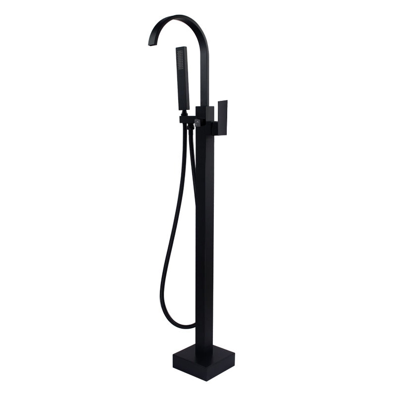 HMR - Dree Standing Faucet with High-Arc Spout in Matte Black