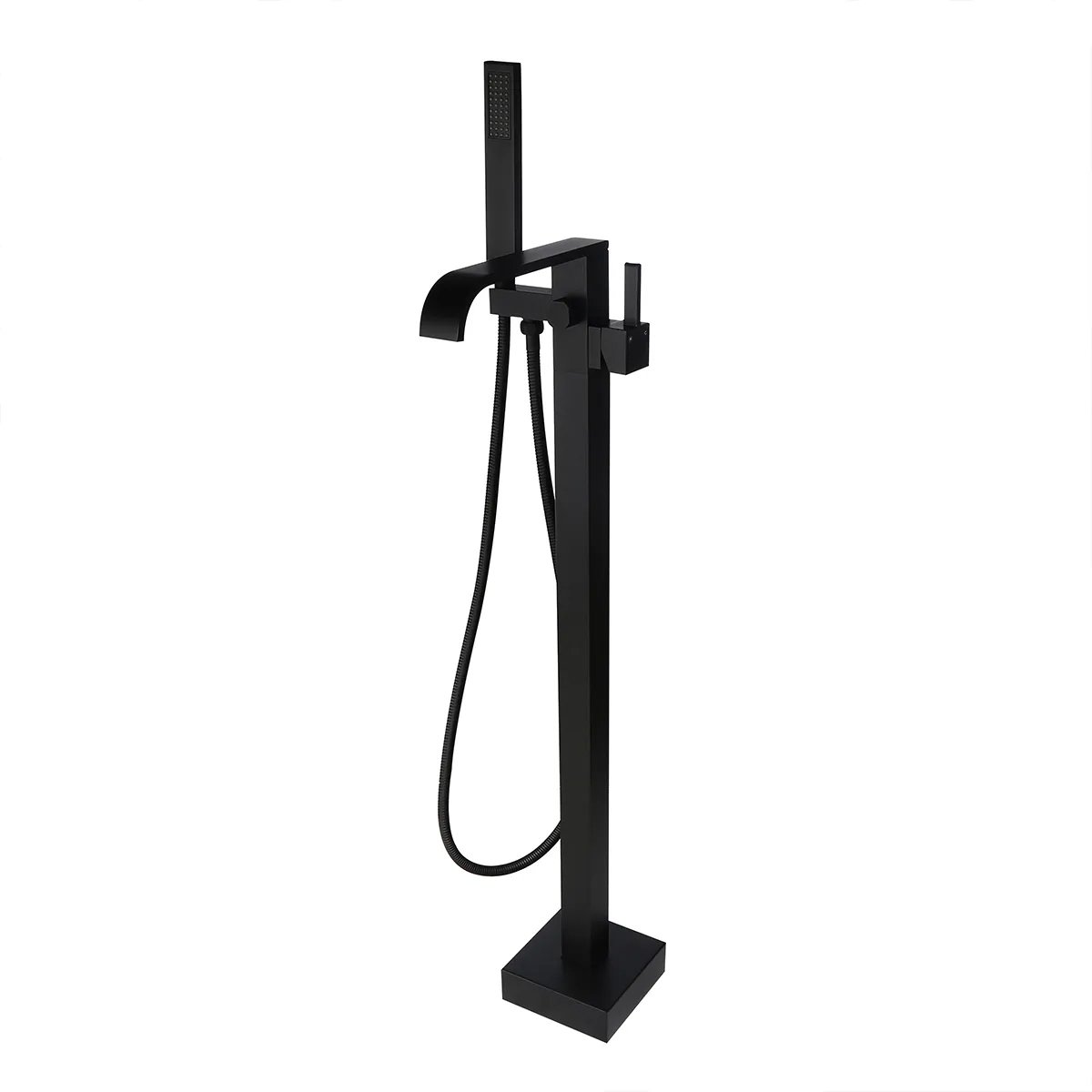 HMR - Dree Dree Floor Mounted Freestanding Faucet in Matte Black, Brass
