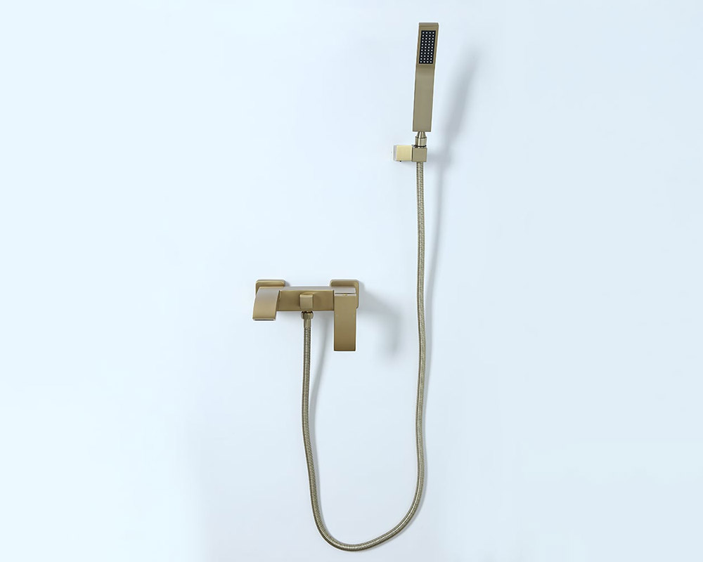 HMR - Ridge Wall-Mount Waterfall Bathtub Faucet in Brushed Gold