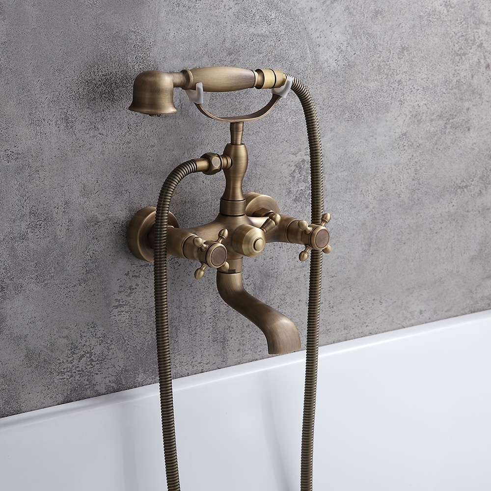 HMR - Chester Wall Mount Clawfoot Tub Filler in Brass