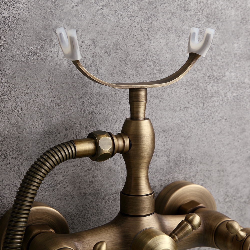 HMR - Chester Wall Mount Clawfoot Tub Filler in Brass