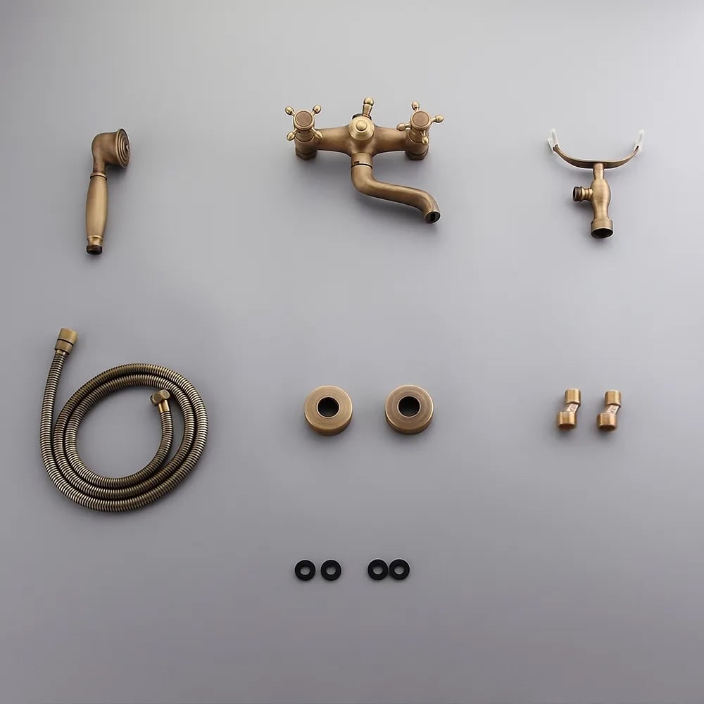 HMR - Chester Wall Mount Clawfoot Tub Filler in Brass