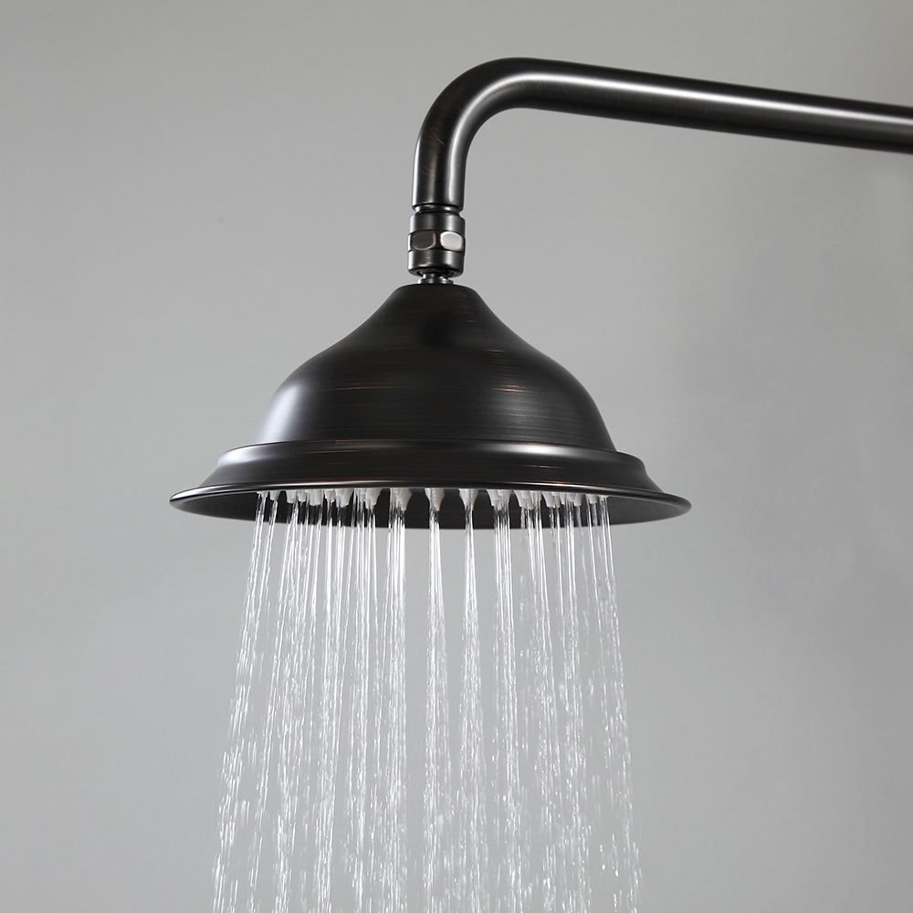 HMR - Vintage Bathroom Rainfall Shower System Handheld Shower in Antique Black