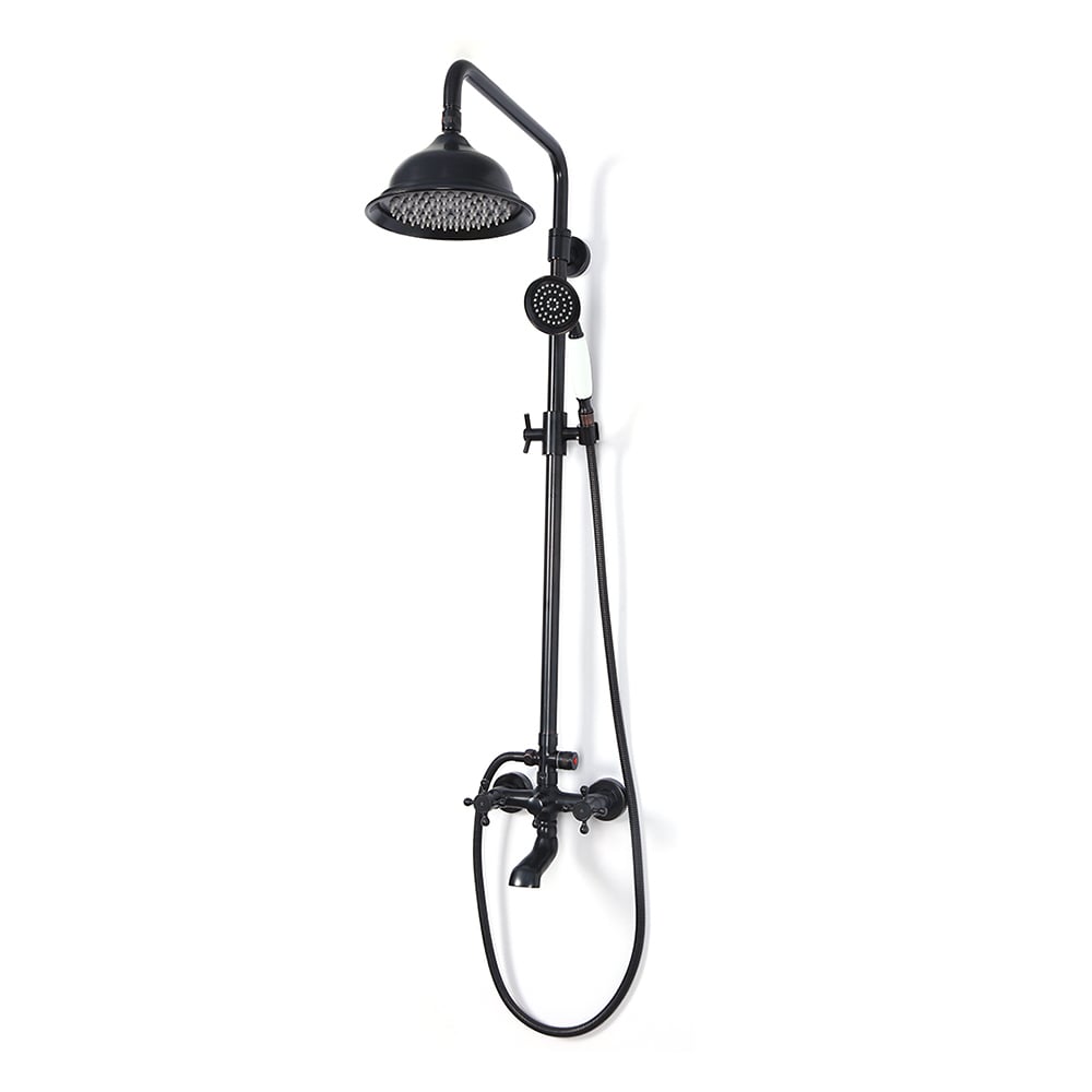 HMR - Vintage Bathroom Rainfall Shower System Handheld Shower in Antique Black