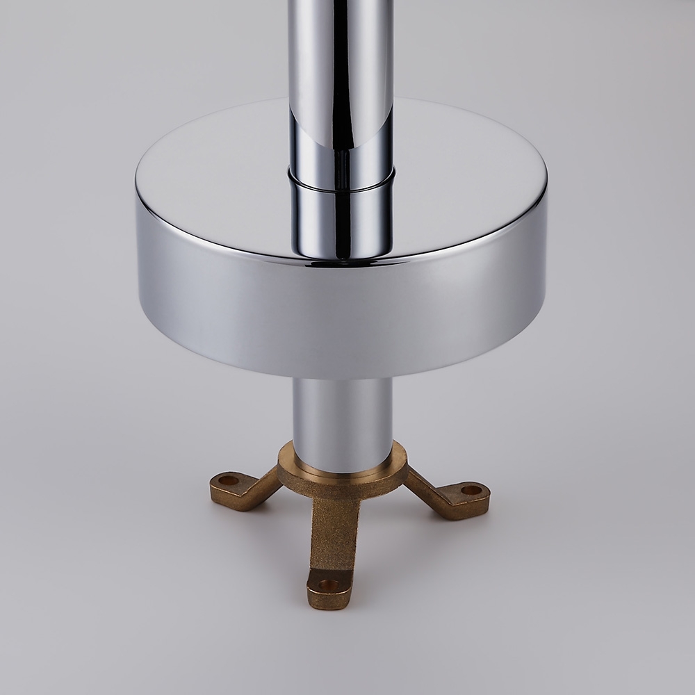 HMR - Brewst Floor Mount Tub Filler Freestanding Faucet in Chrome, Brass