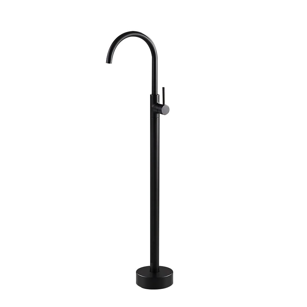 HMR - Brewst Freestanding Tub Filler Faucet in Matte Black, Brass