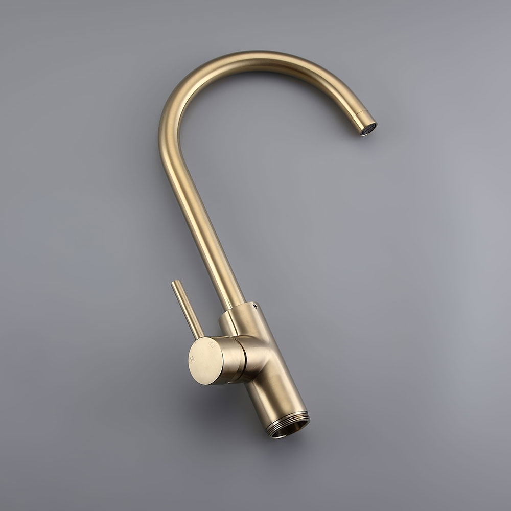 HMR - Brewst Floor Mounted Spout Faucet in Brass