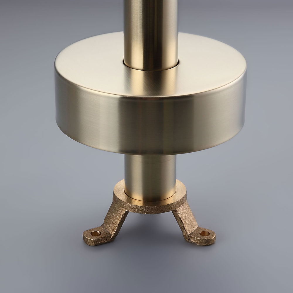 HMR - Brewst Floor Mounted Spout Faucet in Brass