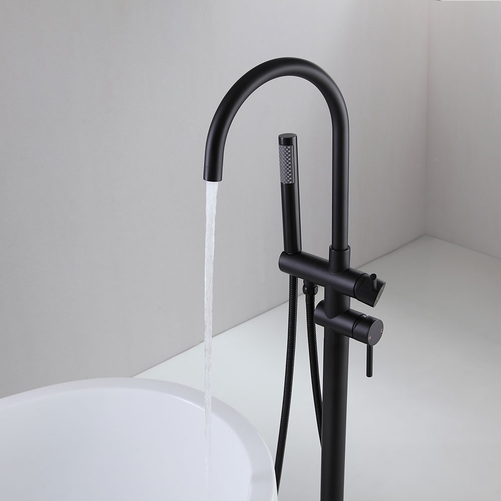HMR - Brewst Gooseneck Freestanding Filler Faucet in Matte Black