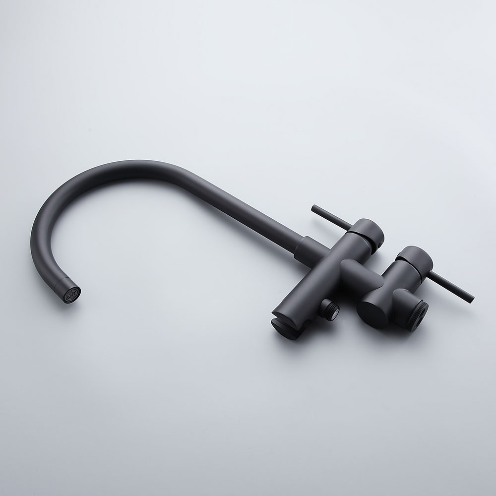 HMR - Brewst Gooseneck Freestanding Filler Faucet in Matte Black
