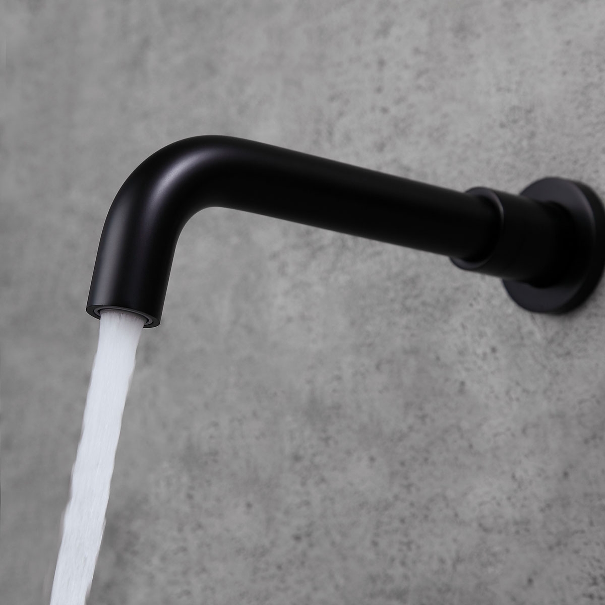 HMR - Stev Wall-Mount Sink Faucet with Single Handle in Black, Brass