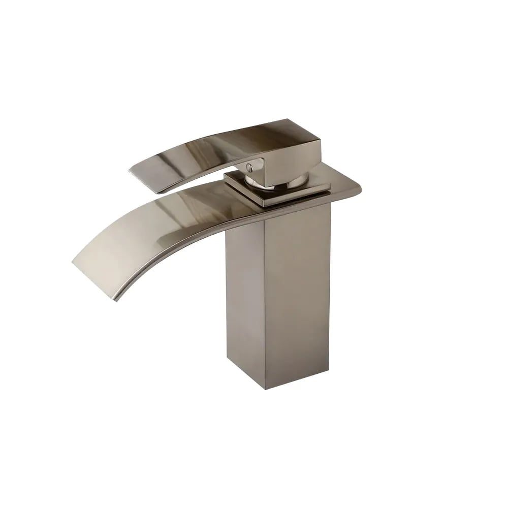 HMR - Milly Waterfall Single Hole Faucet Sink in Nickel