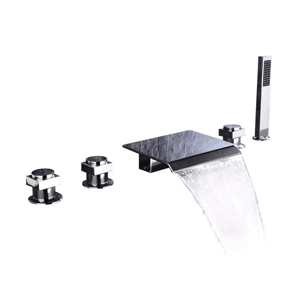 HMR - Moda Waterfall Deck-Mount Faucet with Handshower in Chrome