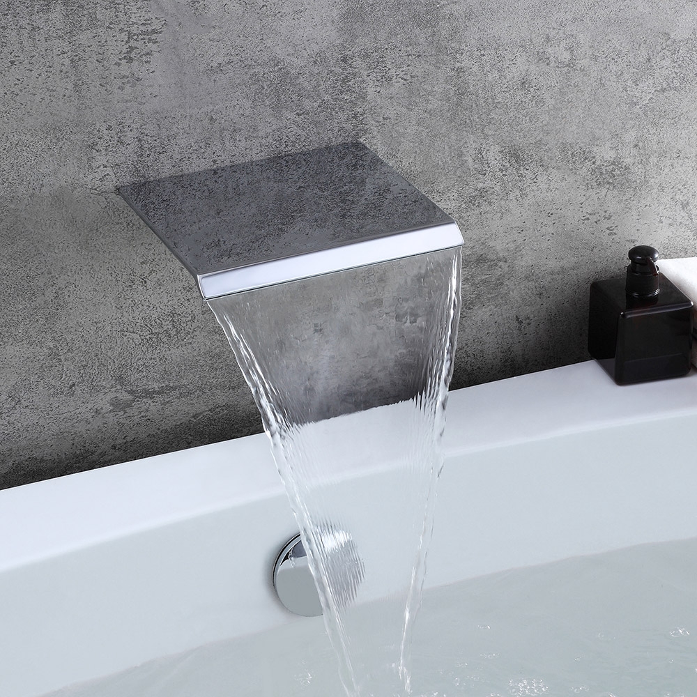 HMR - Moda Wall Mount Waterfall Spout Stainless Steel in Chrome