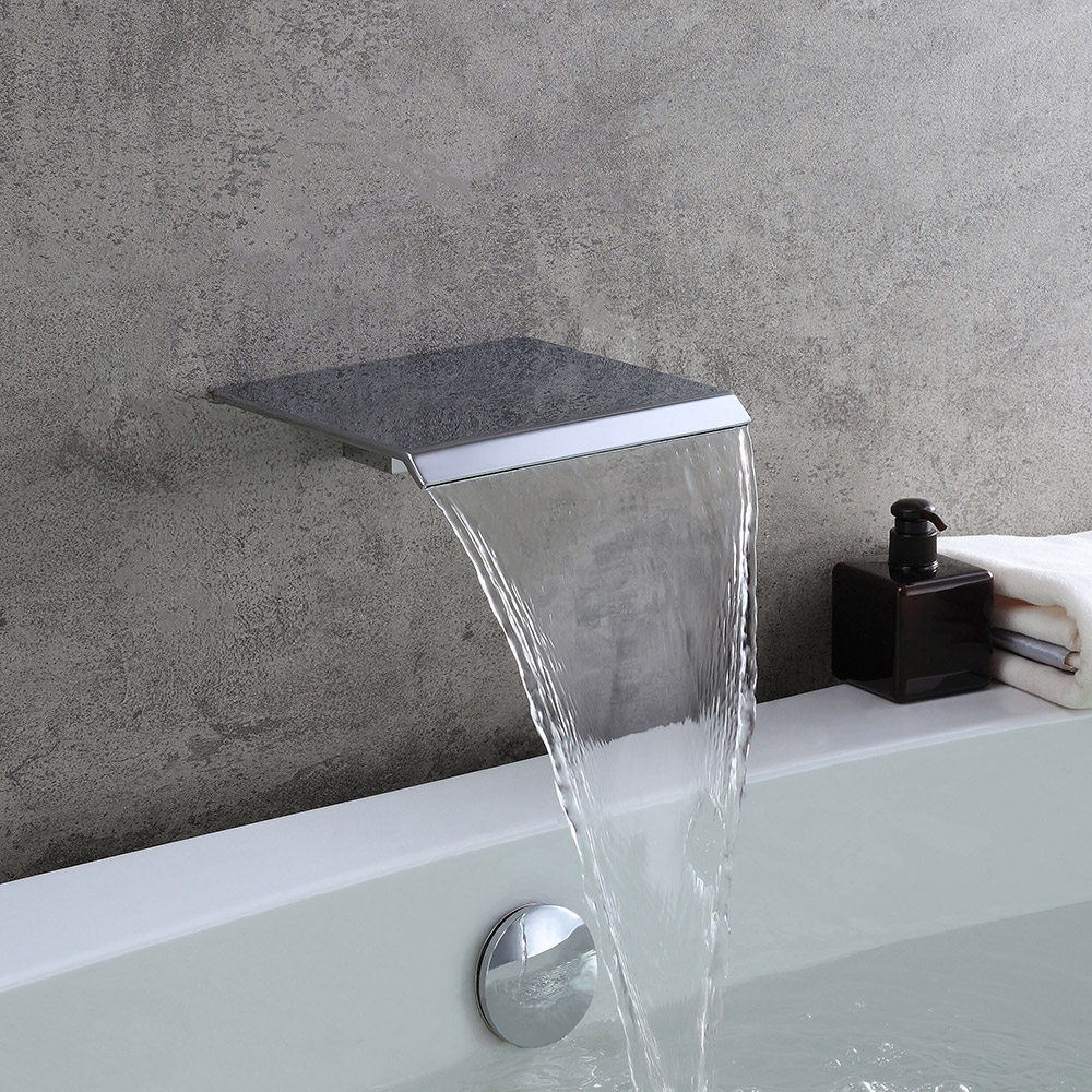 HMR - Moda Wall Mount Waterfall Spout Stainless Steel in Chrome