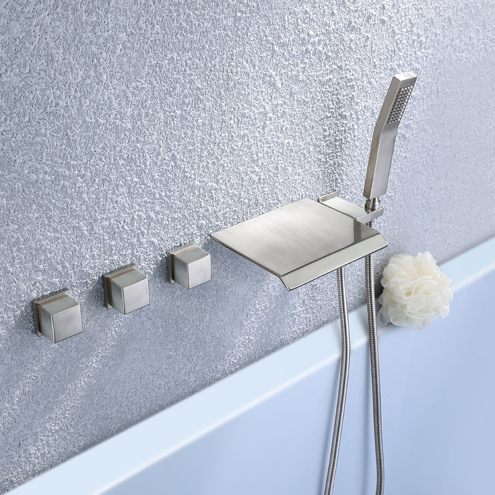 HMR - Moda Wall Mounted Tub Filler Faucet in Brushed Nickel