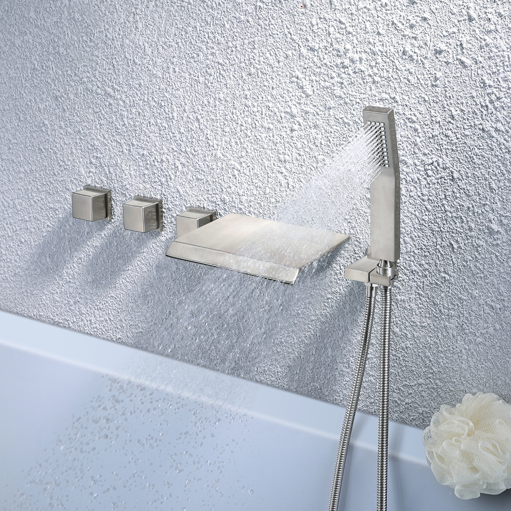 HMR - Moda Wall Mounted Tub Filler Faucet in Brushed Nickel