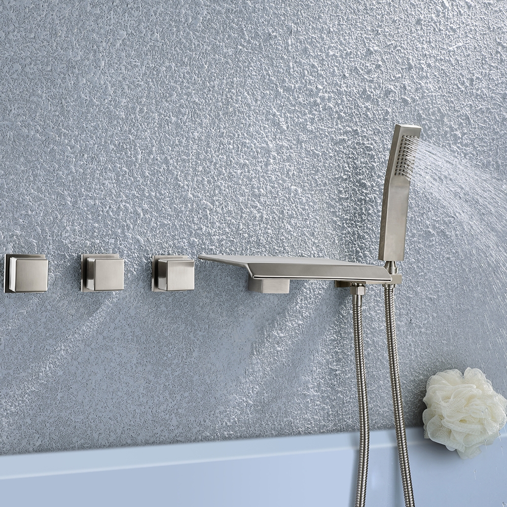 HMR - Moda Wall Mounted Tub Filler Faucet in Brushed Nickel