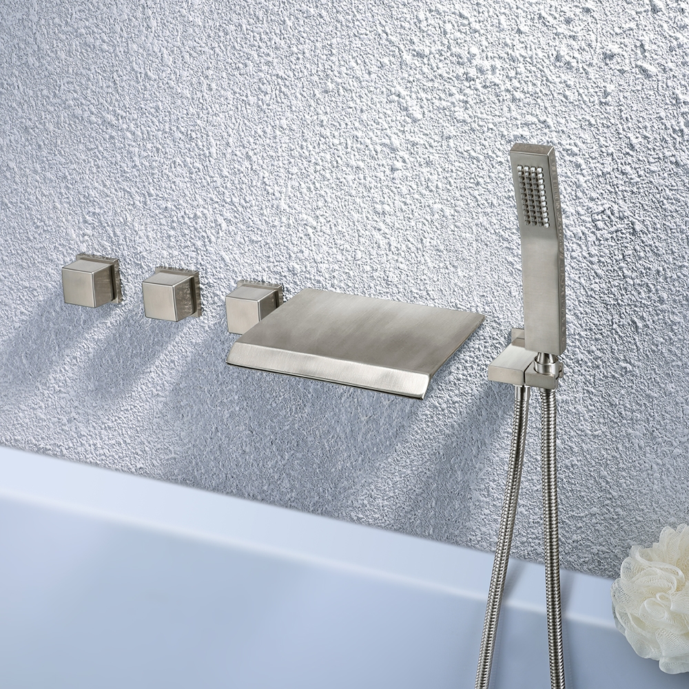 HMR - Moda Wall Mounted Tub Filler Faucet in Brushed Nickel