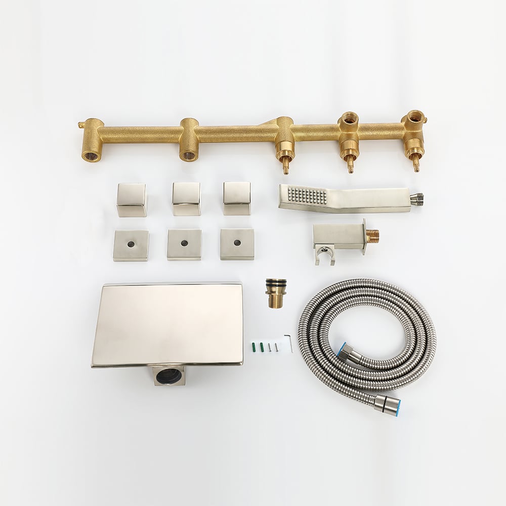 HMR - Moda Wall Mounted Tub Filler Faucet in Brushed Nickel