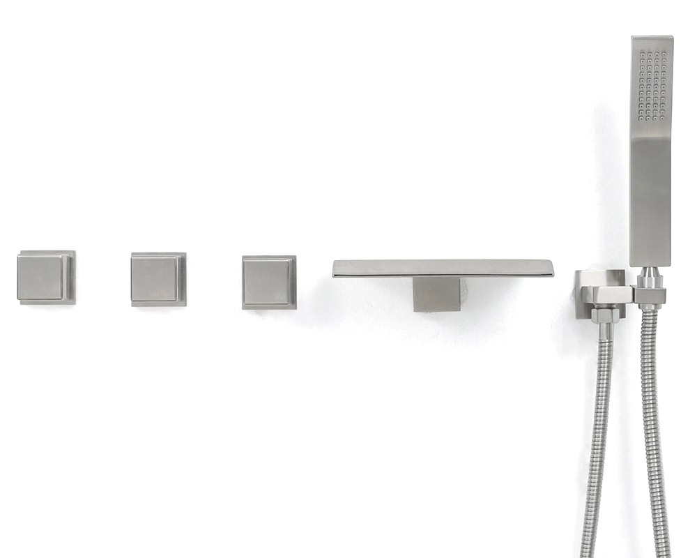 HMR - Moda Wall Mounted Tub Filler Faucet in Brushed Nickel