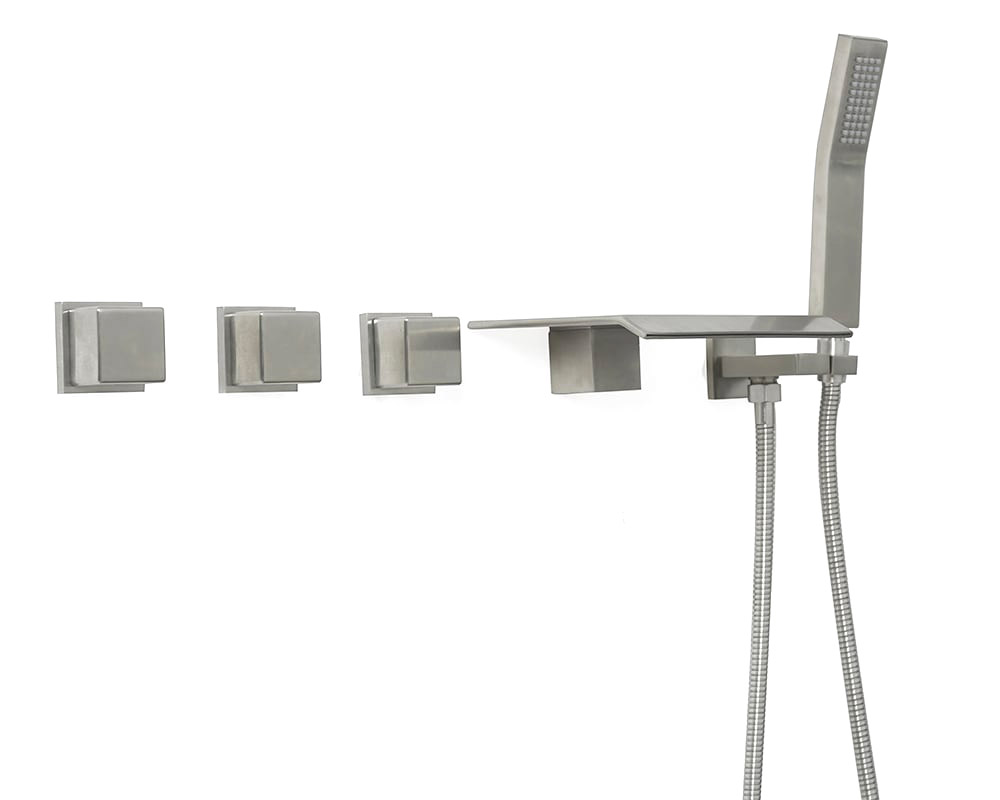 HMR - Moda Wall Mounted Tub Filler Faucet in Brushed Nickel