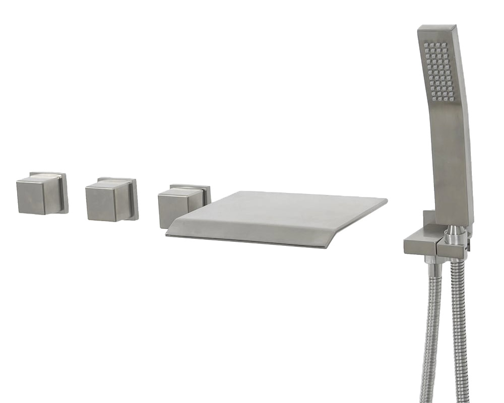 HMR - Moda Wall Mounted Tub Filler Faucet in Brushed Nickel