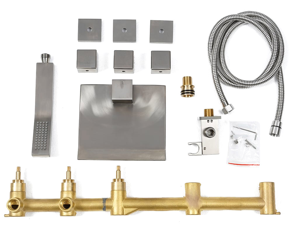 HMR - Moda Wall Mounted Tub Filler Faucet in Brushed Nickel