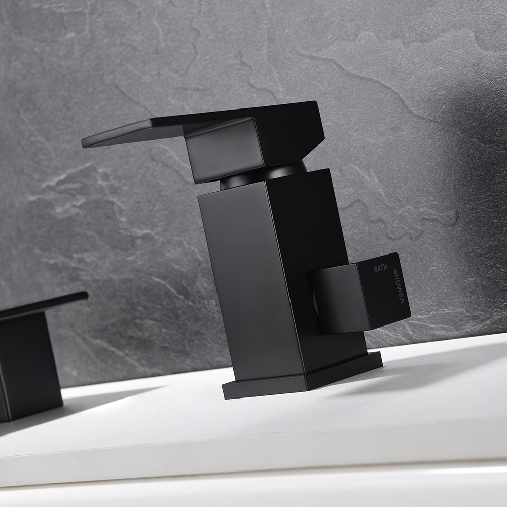 HMR - Moda Waterfall Filler Faucet with Handshower in Matte Black, Brass