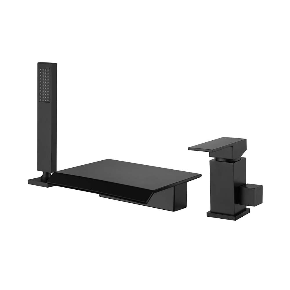 HMR - Moda Waterfall Filler Faucet with Handshower in Matte Black, Brass