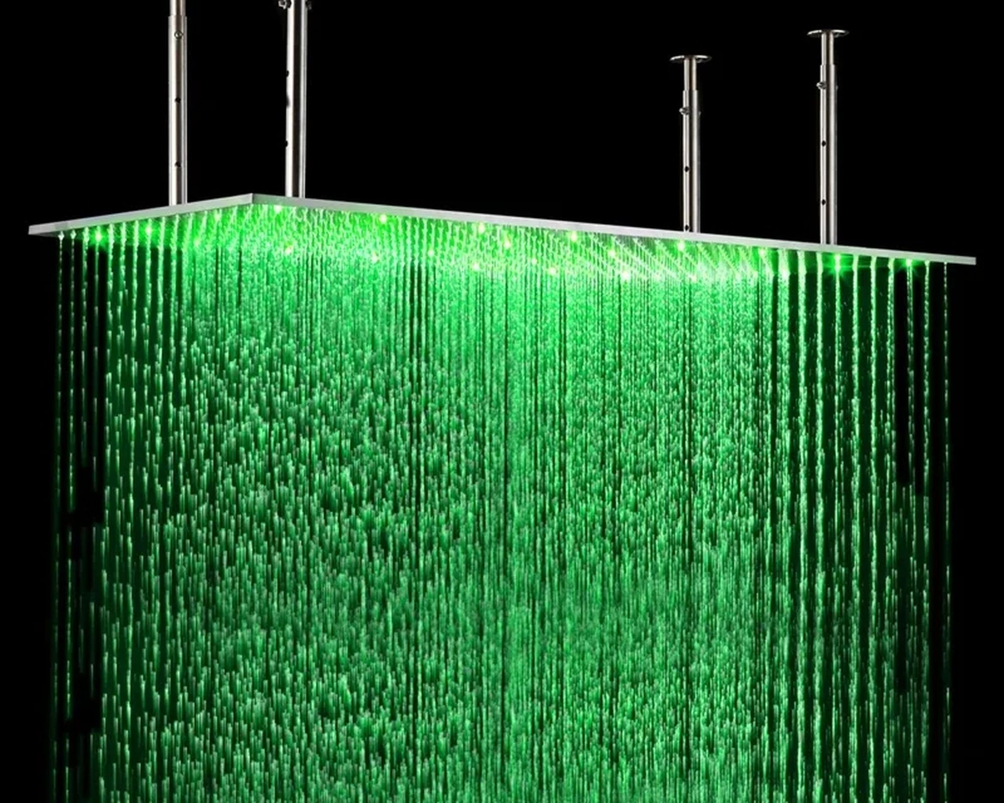 HMR - Modern Luxurious 20"x40" Ceiling Mounted Rain Shower Head with LED