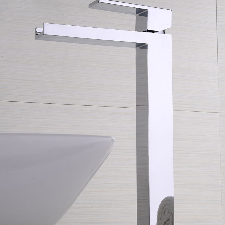 HMR - Fiego Polished Waterfall 1-Hole Faucet Sinks in Chrome