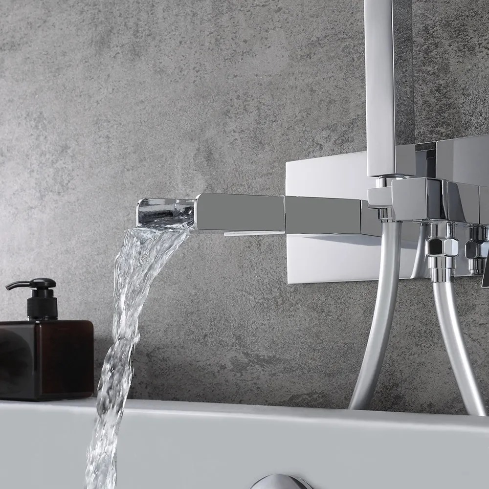 HMR - Mill Wall-Mount Tub Filler Faucet in Chrome, Solid Brass