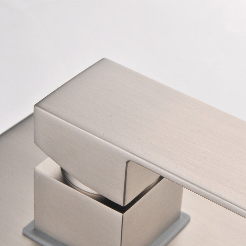 HMR - Square Shower Valve and Trims in Brushed Nickel, Solid Brass